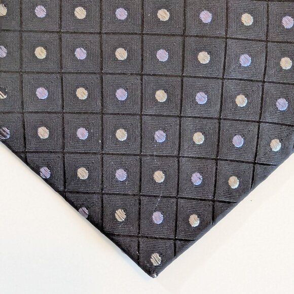 Vintage Tommy Hilfiger Black dotted Silk Tie - Made in USA - Picture 2 of 9